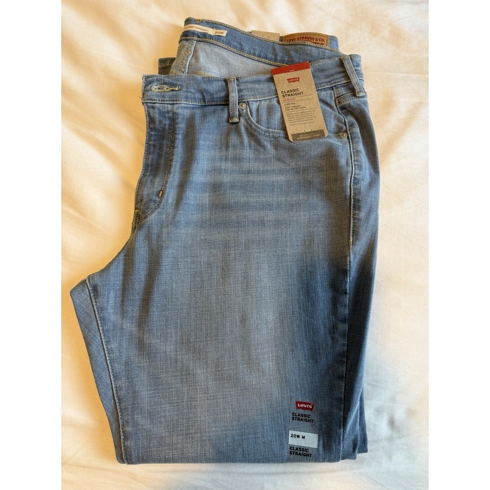 Levis Womens Blue Classic Straight Micros‎ Hyperfit 20W M